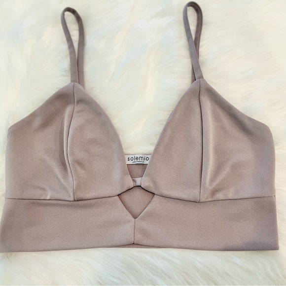 Solemio Grey Crop Top- Women’s size M - Picture 3 of 5